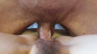 Girl point of view fledgling white-hot ejaculation - cum-shot on wooly pubic hair - all innate cougar gets poked by successful boy