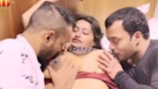 Indian wondrous  lady Maitaining ﻿2 guy -01