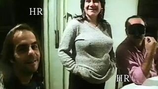 Swinger couple with knocked up and have trio way fuck-fest! Italian