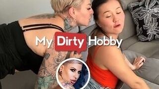 MyDirtyHobby - provocative milf Cat-Coxx boinks Her pal With A cord On To Give Her A Lesson