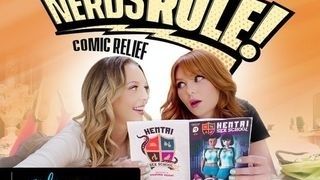 College eggheads Lacy Lennon And Lily Larimar Are turned On After Reading hentai Comics