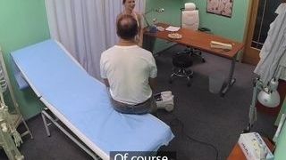 FakeHospital sumptuous cleaning lady is unable to resist a guy in uniform