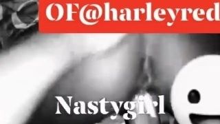Intro to @harleyred on Onlyfans and her creamy ass pussy