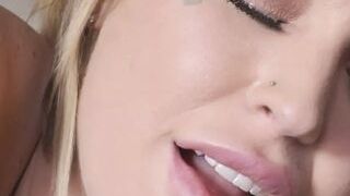 Inked milf giving fellatio while buttfucked from behind