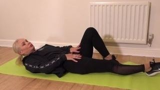 49yo puny platinum-blonde milf Francesca - sizzling Yoga workout