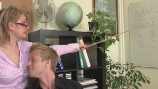 Manhood-greedy meaty fun bags office mature lady