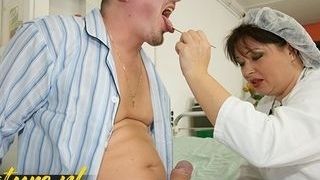 Nasty Patient smashed His Nurse In Her bum & Creampied Her
