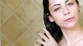 Fresh-faced model took a douche