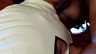 Preview - cougar with stockings, high stilettos, brilliant mammories and giant butt gives dt with jism in hatch