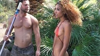 Black Brixley Benz Offers ass fucking For Pool fellow