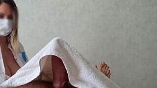 The jaw-dropping masseur was perplexed to watch the client's enormous kinky fuckpole