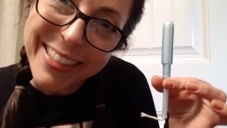 Tampon Insertion With Plastic Applicator And A Pee