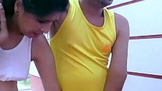 Mature Indian Desi cougar Bhabhi providing sensuous rubdown With blow-job To slit drilling