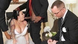 Payton Preslee's Wedding Turns rough bi-racial three-way - cuckold Sessions