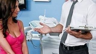 Yam-Sized-breasted milf Angelica Saige gives her dentist an fellatio exam