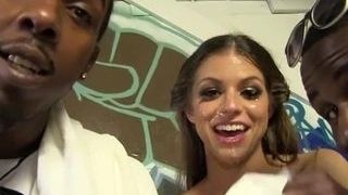 Brooklyn chase Gets Ganbanged at interracial Blowbang